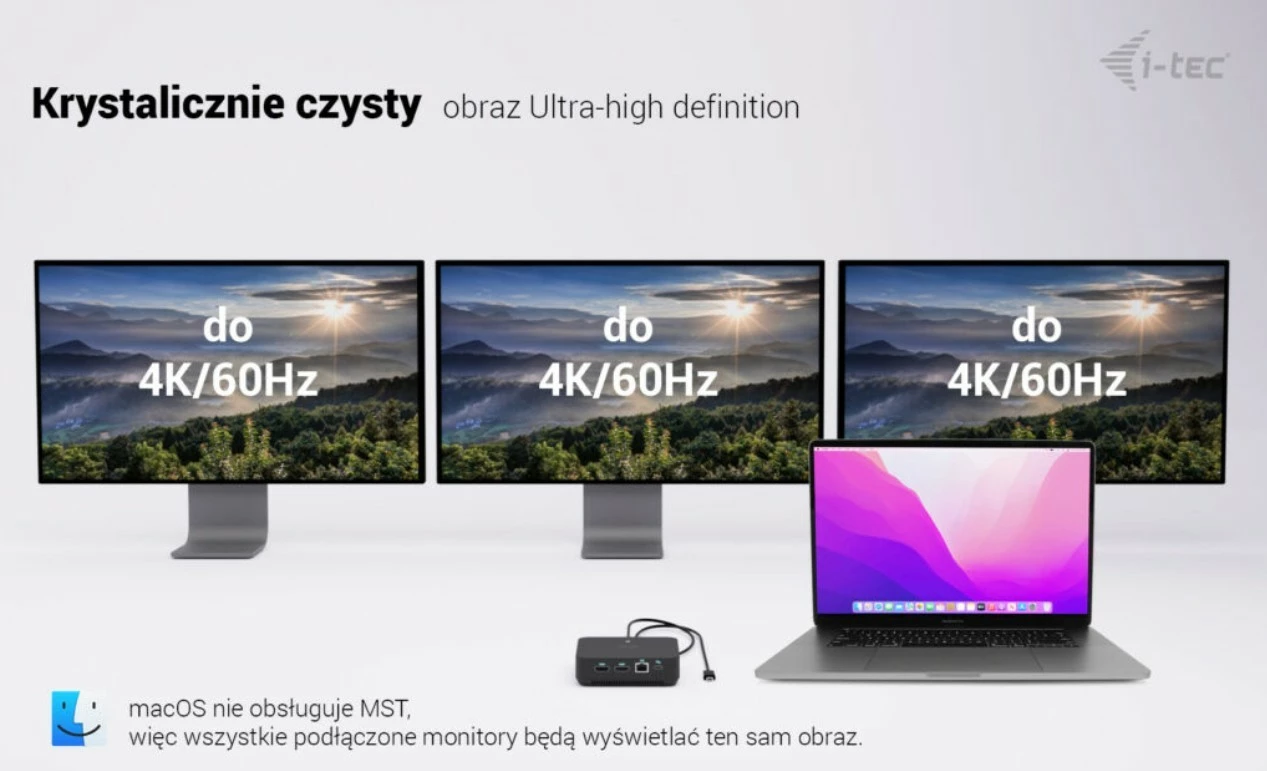 Docking računalniško ohišje i-tec C31TRIPLEVIDEODPPRO, 100 W Power Delivery, 2x HDMI, 1x DisplayPort, 6x USB, LAN, črno