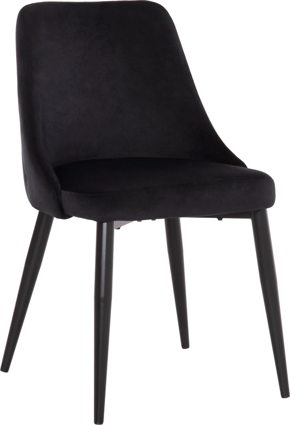 Jedilni stol Serenity FH8527.14 črn žamet-črne kovinske noge 51x54x83,5Hcm, set 2 kosov