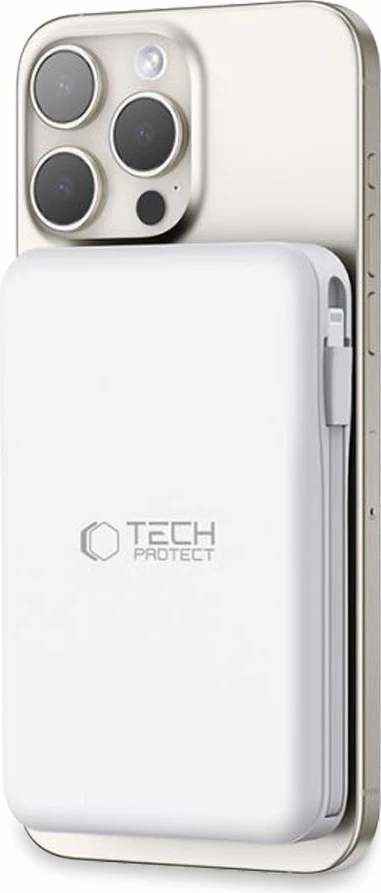 Power bank LifeMag Tech-Protect PB31, 10000 mAh, MagSafe, USB-C/USB-A/Lightning, bel