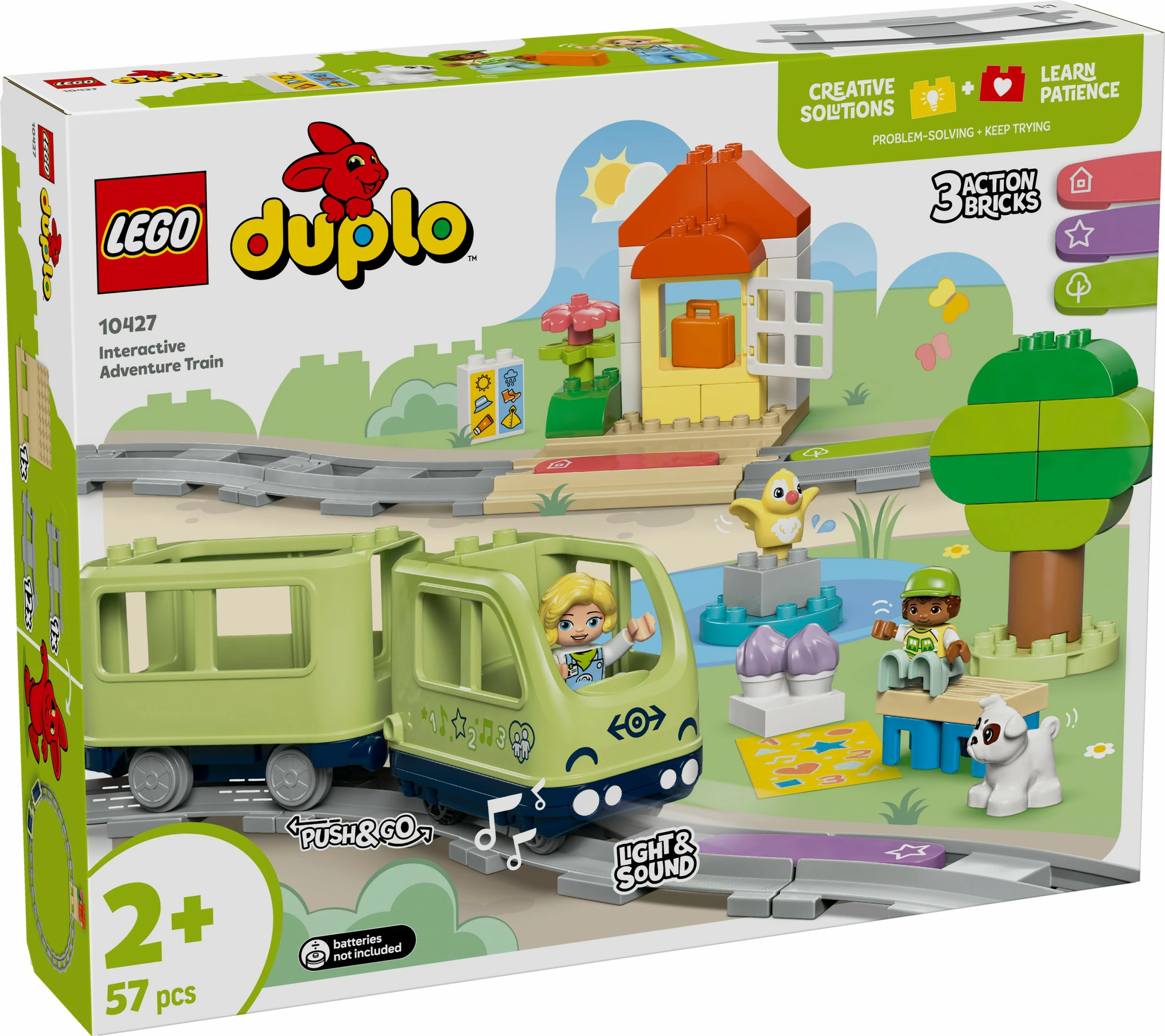 Interaktivni gradbeni set, vlak LEGO DUPLO 10427, 57 kosov, večbarven