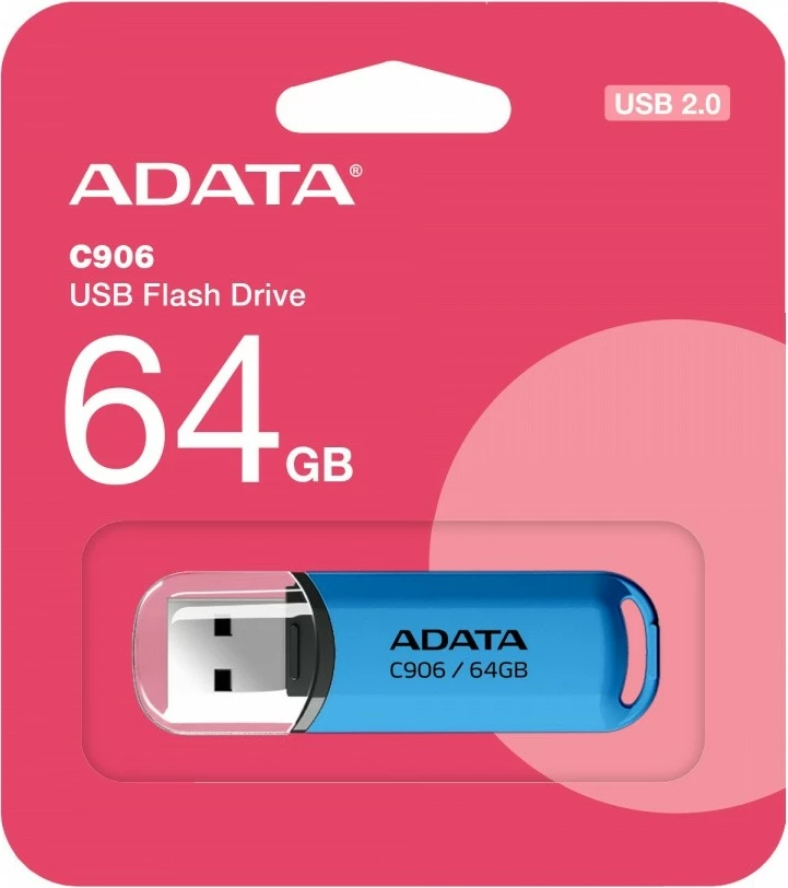 USB ključek 64GB, Adata C906, USB 2.0, moder