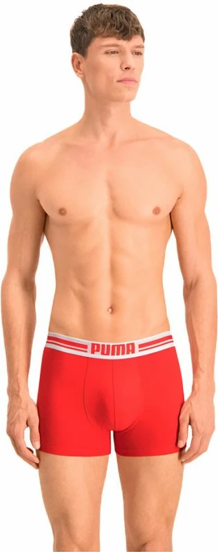Moške boksar hlačke, črne in rdeče, Puma