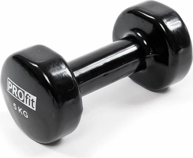 Vinil utež 5 kg PROFIT, črna DK 4102
