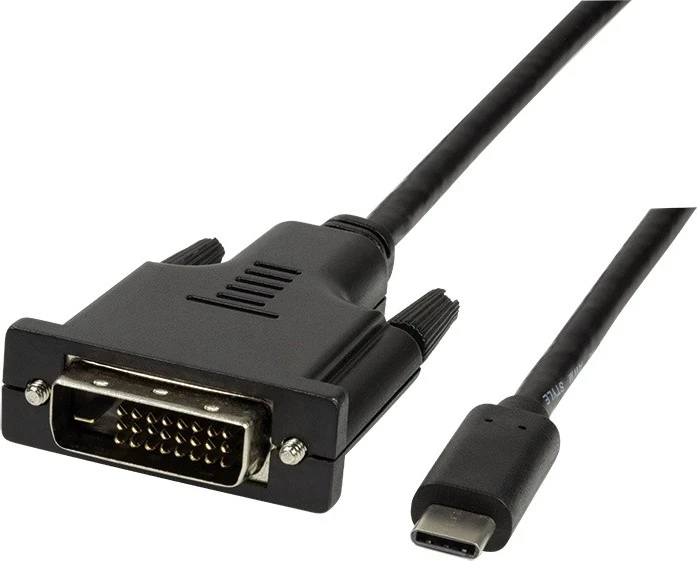 Kabel USB-C-DVI, 1,8 m, črn LogiLink