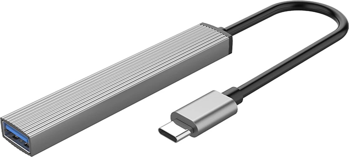 Računalniško ohišje USB-C, 1x USB-A 3.0 + 3x USB-A 2.0, sivo Orico AH-13