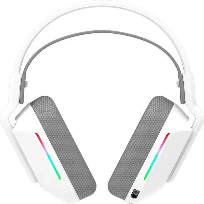 Slušalke za igre in streamanje AQIRYS Alya 2.0, dvojni način, brezžične in BT + žične, bele