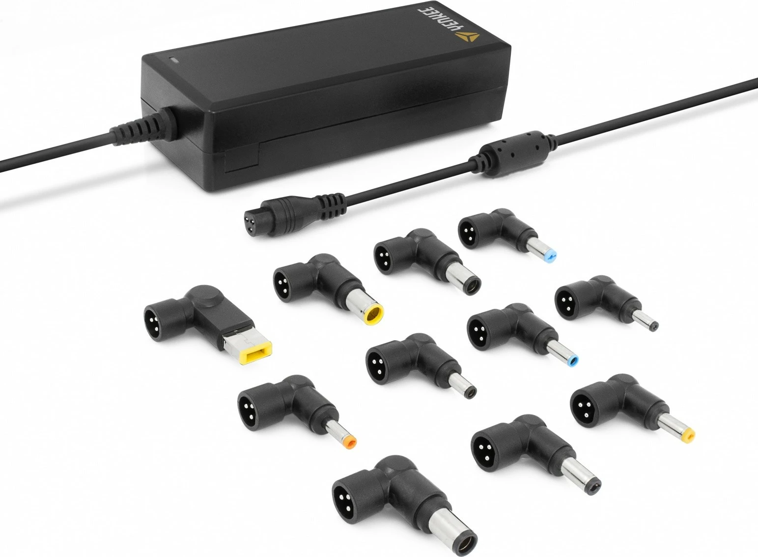Univerzalni napajalnik za prenosnik YENKEE YAU 90112, 90W, 11 konektorjev, črn, komplet