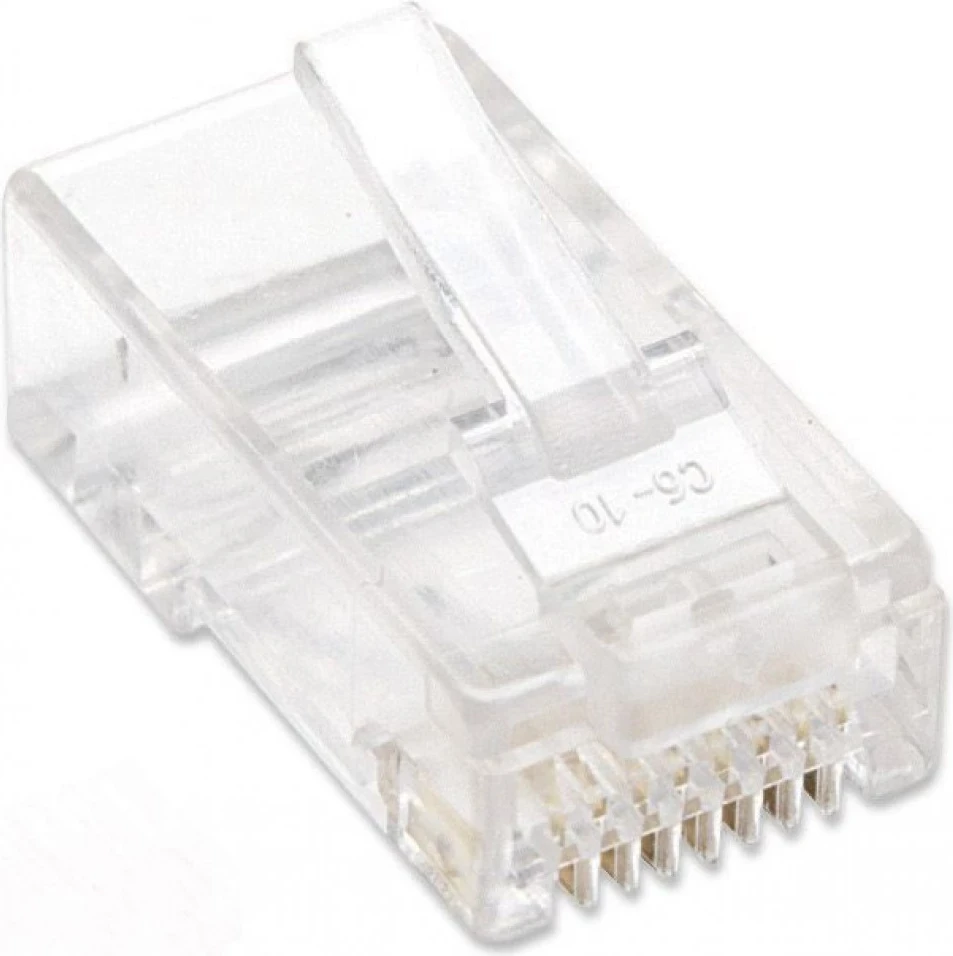 Adapter RJ45 Cat6 UTP za trdo žico, 100 kosov, prozoren - Techly 028894