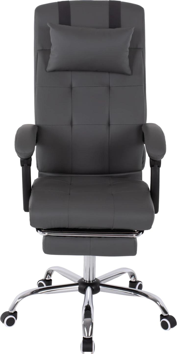 Izvršni pisarniški stol FH1057.20 siv z zložljivim naslonom za noge 58x71x128Hcm