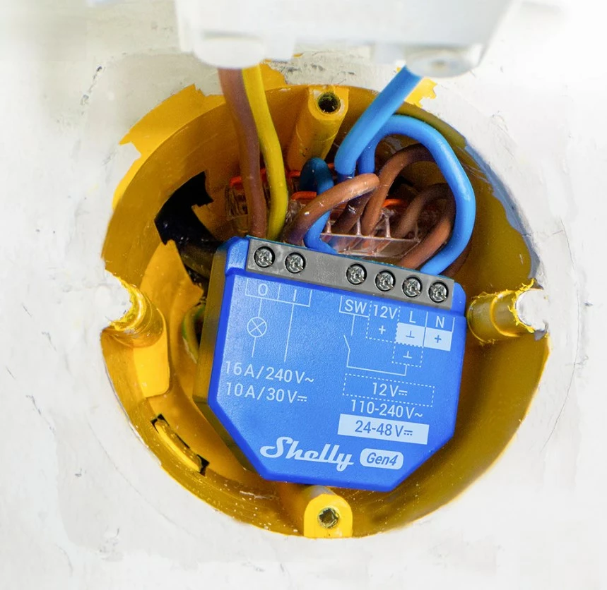 Pametno stikalo Shelly 1 Gen4, 2 kosa, modro