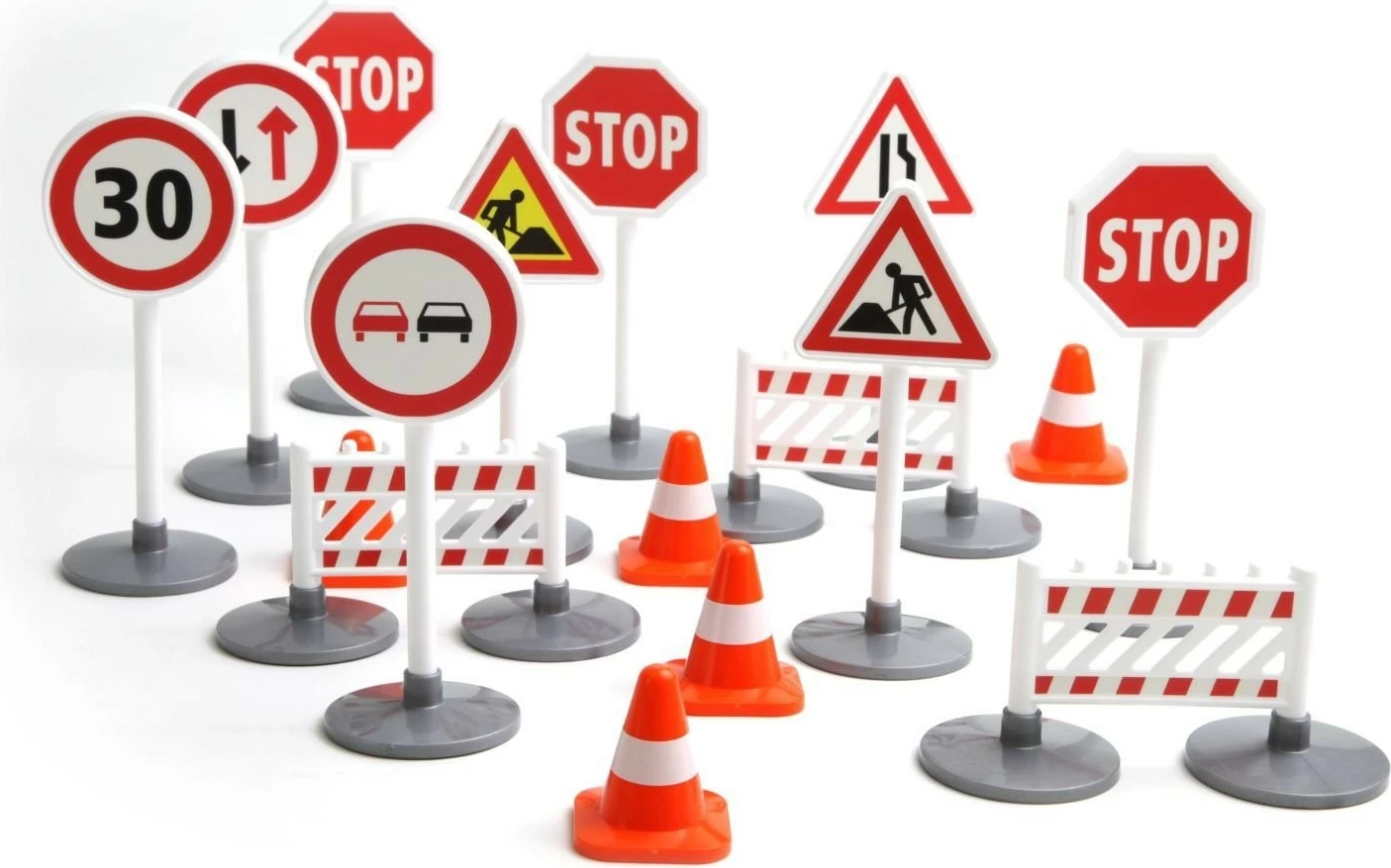 Set prometnih znakov kot igrača Lena, 17 kosov, večbarven, 16 cm