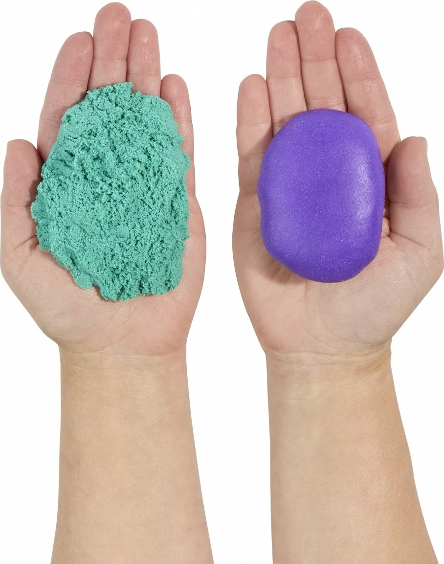 Set ustvarjalnih igrač, masa in kinetični pesek, vijolična/turkizna MGA Wonder Factory Never Dry