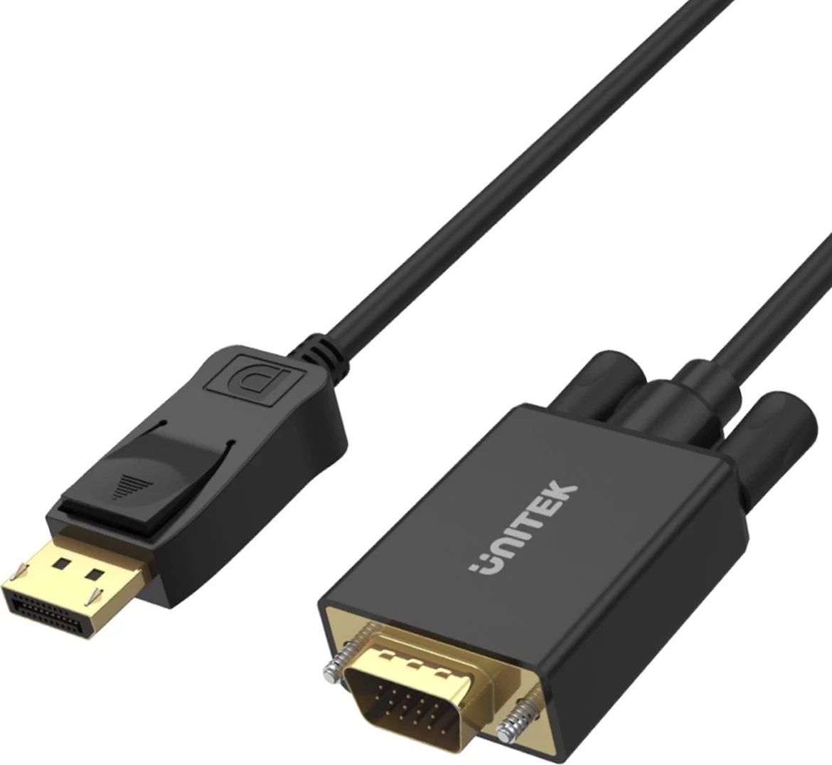 Adapter DisplayPort na VGA, 1,8 m, črn - Unitek