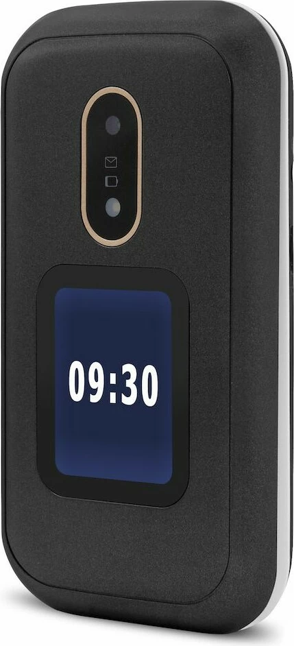Preprost zložljiv mobilni telefon Doro 6060, 320 x 240 px, 3 MP, 1000 mAh, črn in bel