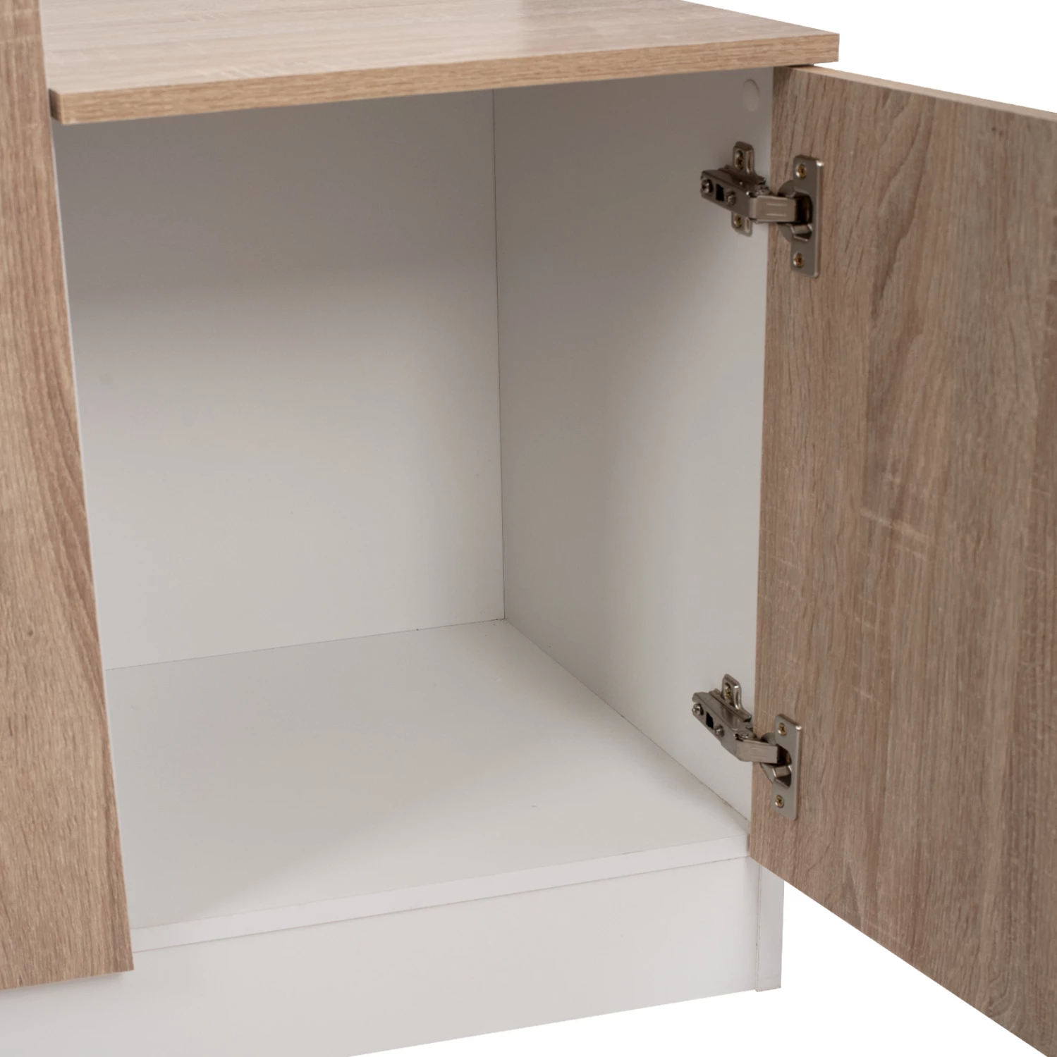 Pohištvo za predsobo z ogledalom Janice FH2264 Sonama Bela 70,3x37,1x181,8 cm