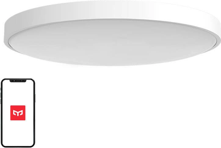 Pametna stropna svetilka, Yeelight Arwen 450S YLXD013, 50 W, 3000 lm, Ø455 mm, CCT 2700–6500K, CRI Ra90, Wi‑Fi/Bluetooth, RGB ambient, HomeKit/Alexa/Google/SmartThings, bela, z daljinskim upravljalnikom