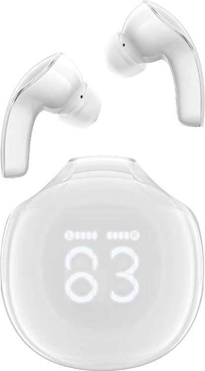 Brezžične in-ear slušalke z LED zaslonom Acefast T9, Bluetooth 5.3, bele