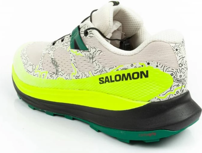Tekmovalne tekaške copate Salomon Ultra Glide 473074, bež/zelene