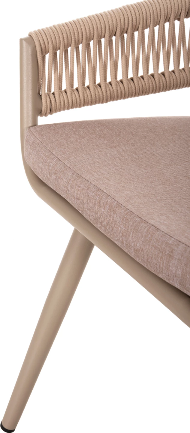 Aluminijasti naslanjač CAMDEN FH6141.04 z blazino z vzorcem - kapučino 56x60x72-87H cm