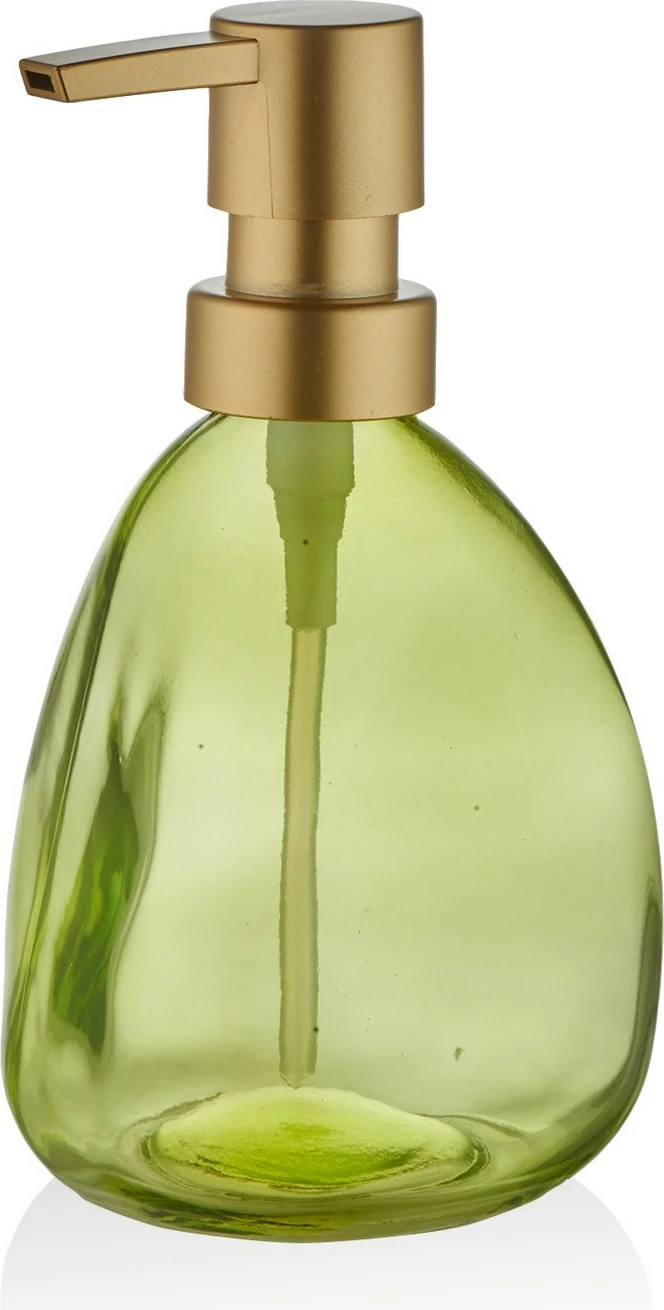 Dozator za milo iz stekla, zelen, Mijölnir SBN0057, 10 x 10 x 16 cm