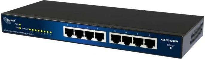 Upravljen switch ALLNET 112533, L2, Gigabit Ethernet (10/100/1000), polni duplex, za montažo na steno