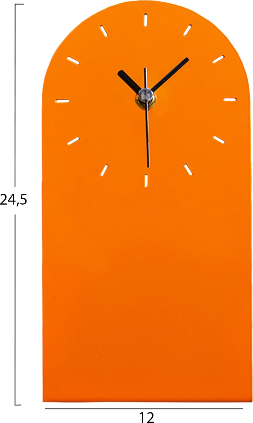 Namizna ura FH4339.01 kovinska v oranžni barvi 12x24.5H cm