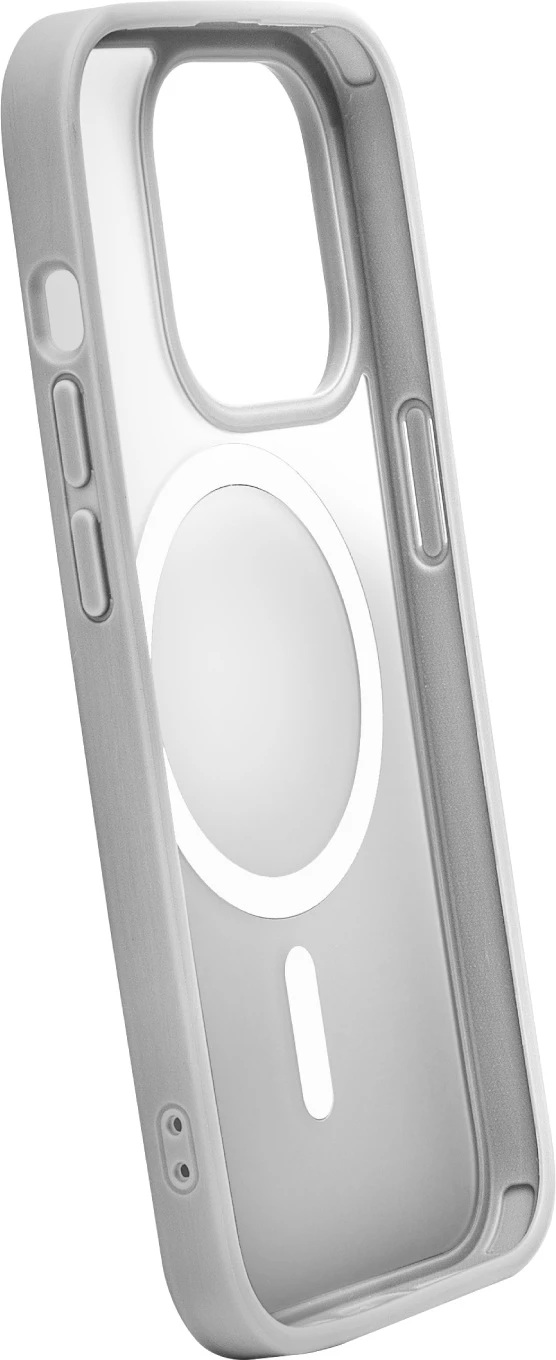 Zaščitni ovoj Gradient MagSafe za iPhone 15 Pro Max, silikon, srebrn — Puro