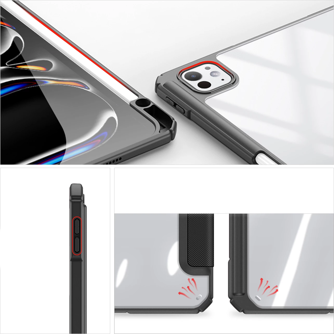 Ovitek za iPad Pro 11\" (2024), s stojalom, Dux Ducis Toby, črn