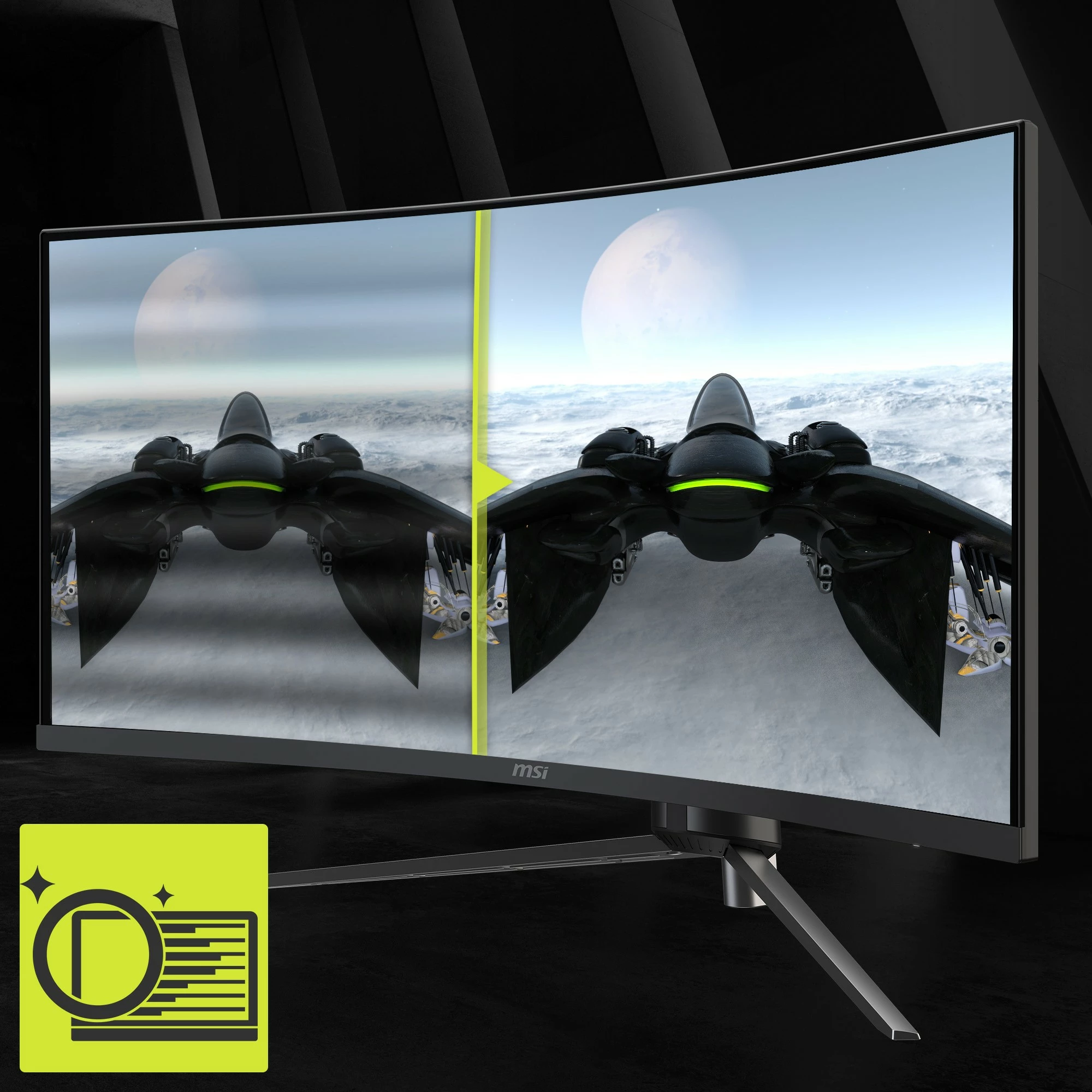 Ukrivljen monitor 34" (86,4 cm) UWQHD, 180 Hz, črn MSI MAG 345CQRDE