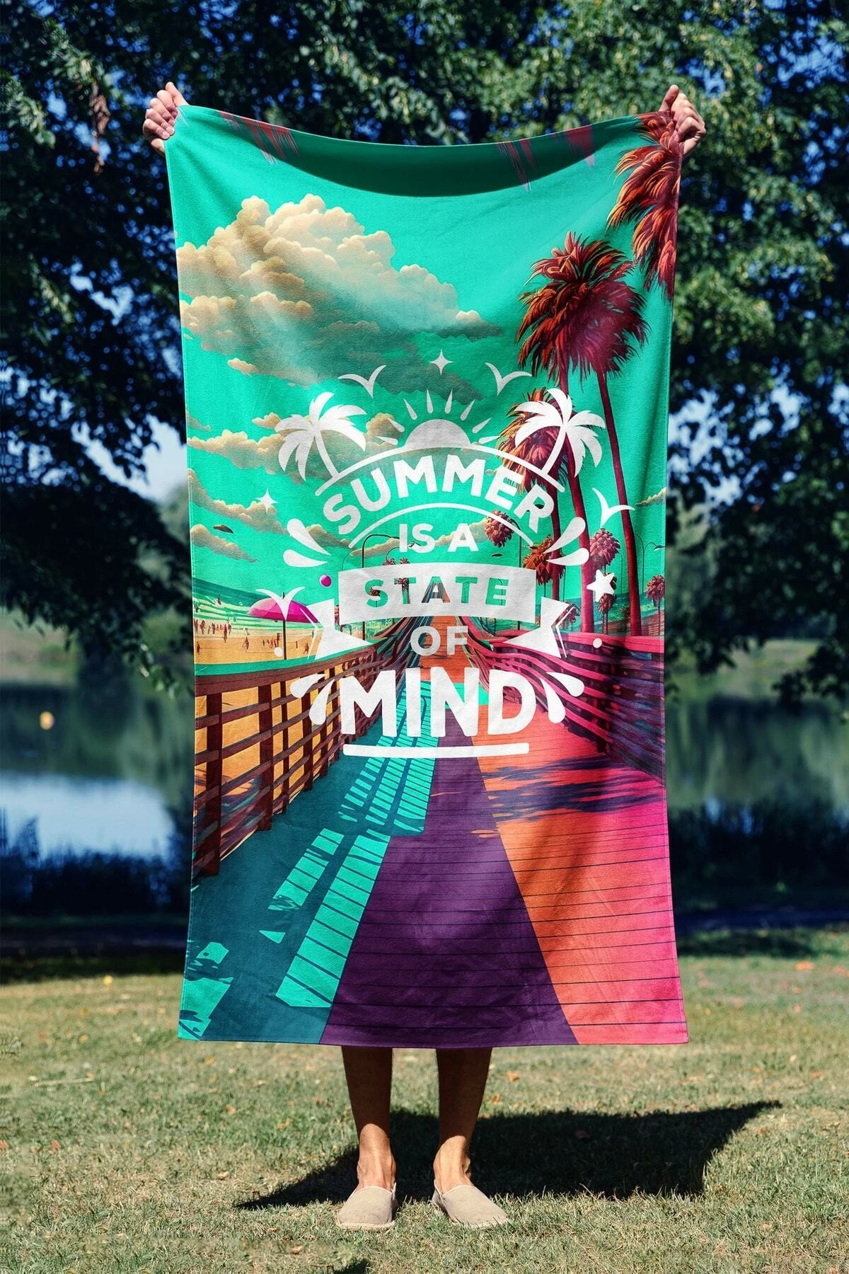 Plažna brisača Mijolnir, Summer is State of Mind, 90 x 150 cm