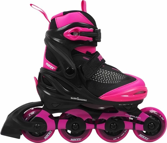 Rollerji za otroke Roces, črni in rožnati