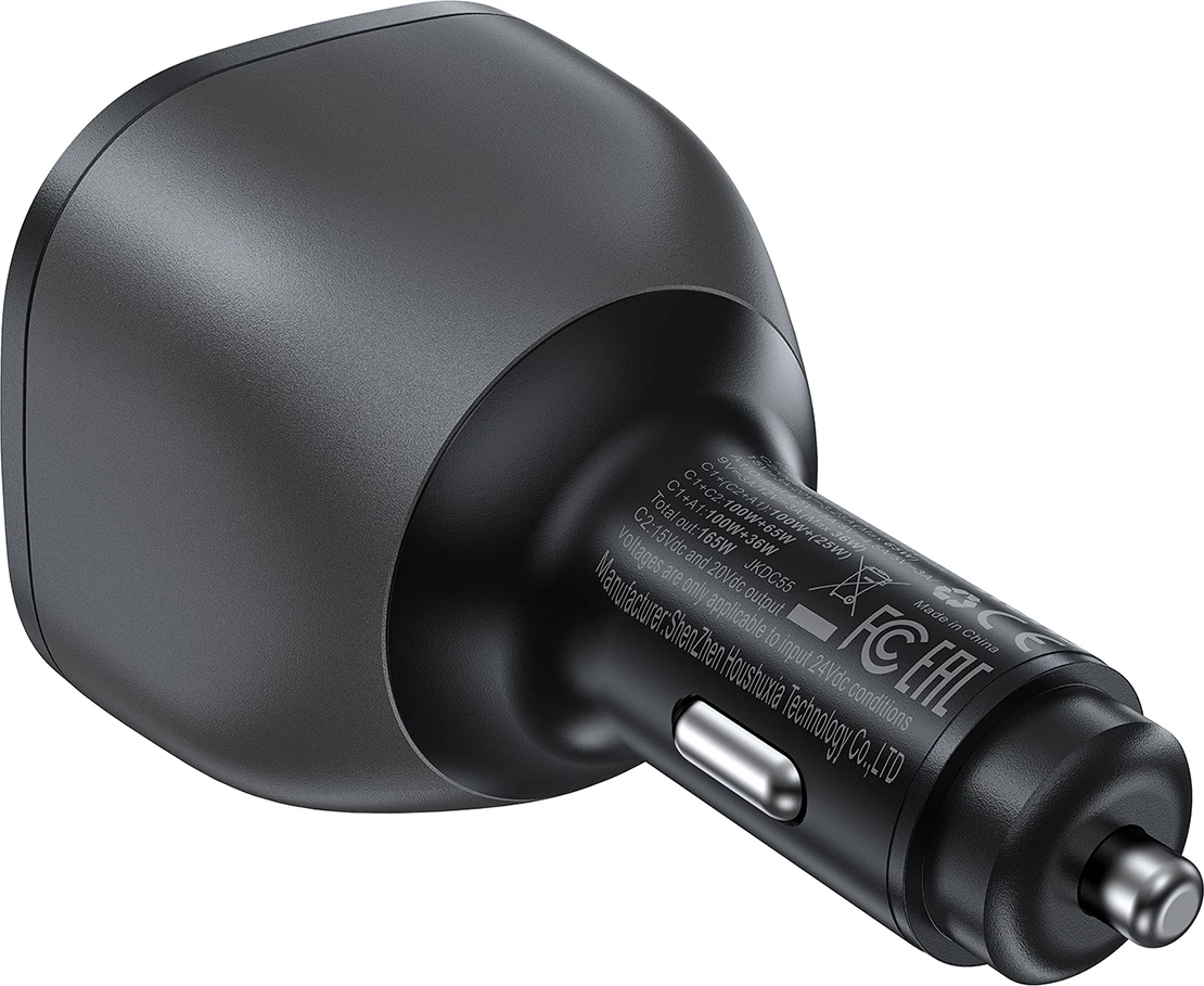 Polnilec za avto, 165 W, 2x USB-C, 1x USB-A, Acefast B14, črn