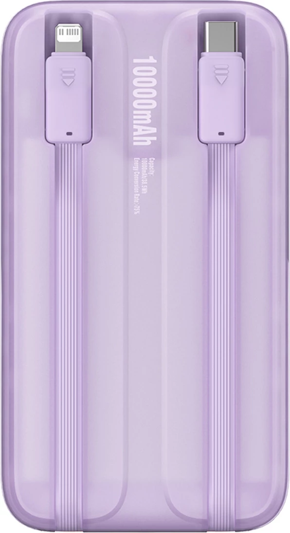 Powerbank z zaslonom, 10.000 mAh, 22,5 W, vijoličen — Baseus Comet Series PPMD020005 + kabel USB-A/USB-C