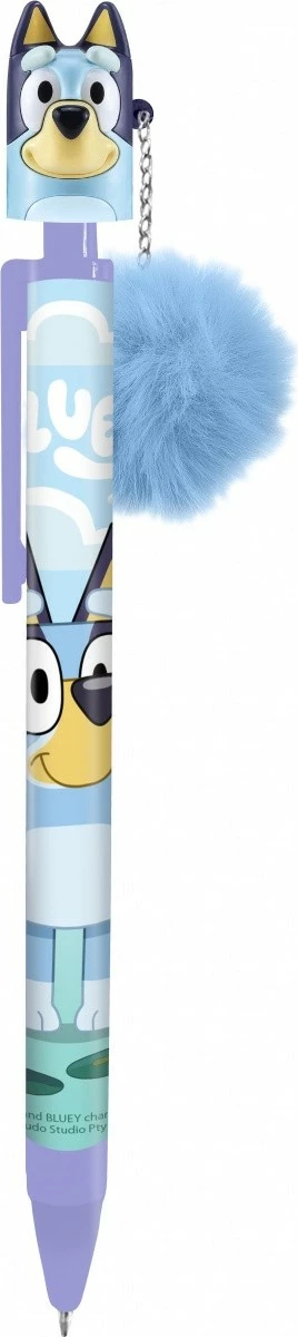 Set kemičnih svinčnikov z mehkim obeskom Bluey, Kids Euroswan, 12 kosov, moder