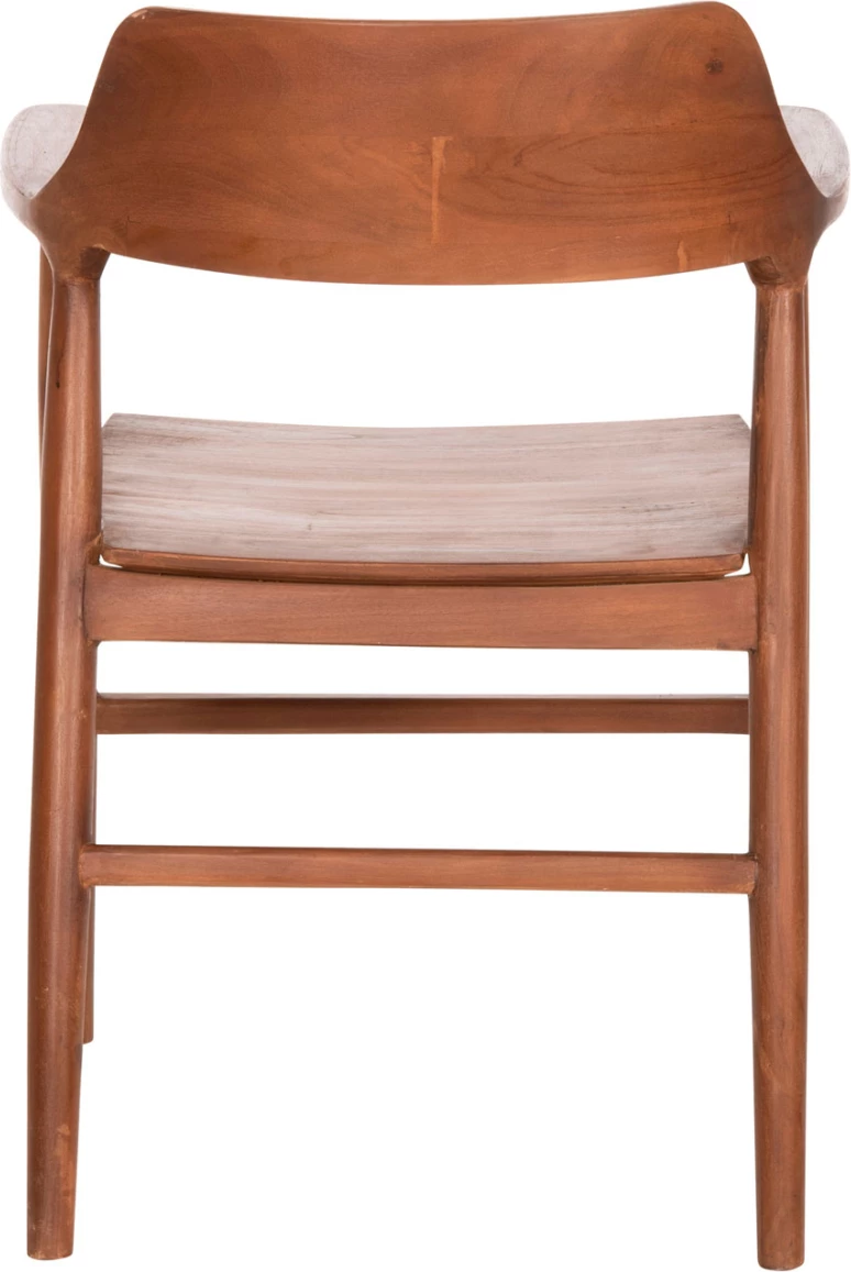 Jedilni stol z nasloni za roke NIONI FH9476.01, les TEAK, barva oreha, 57x53x77 cm