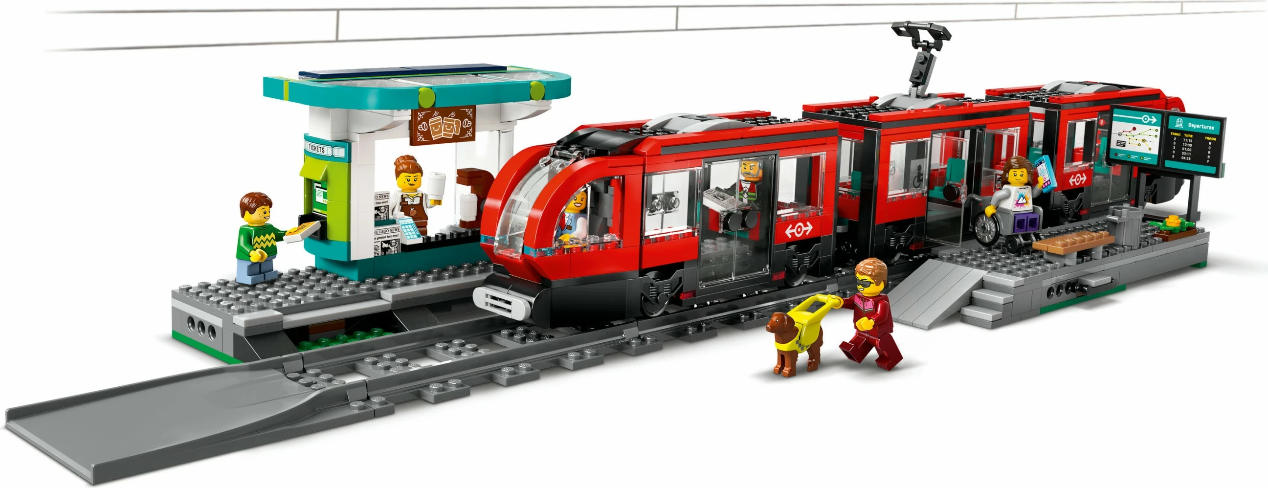 Moderen tramvaj z postajo LEGO City 60423, 811 kosov, večbarven