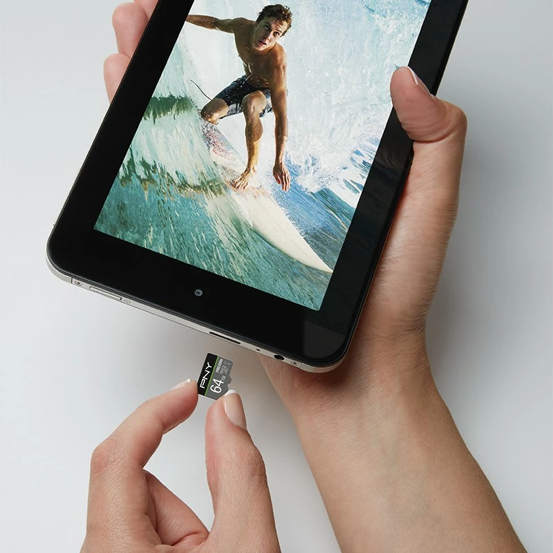 MicroSDXC kartica PNY PRO Elite 64GB, Class 10 UHS-I U3, črno/siva