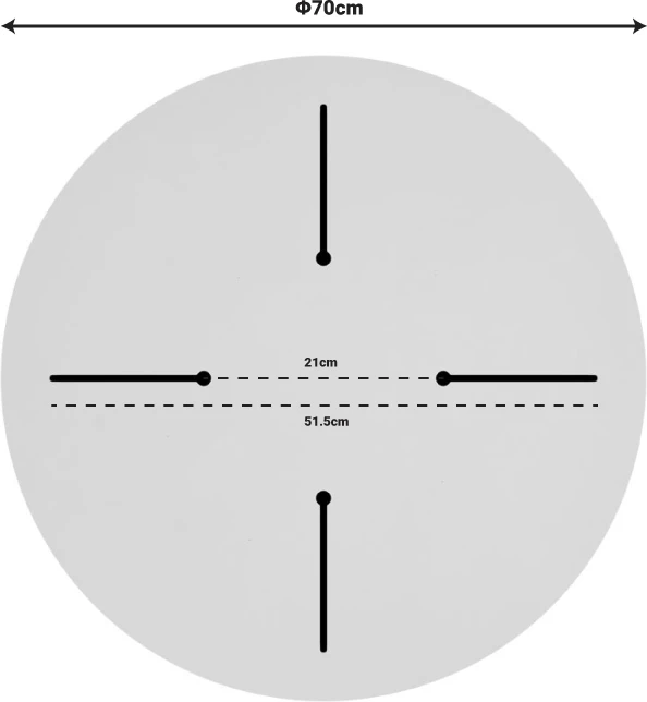 Plošča mize Werzalit, slonokoščena, Φ70 cm, 25 mm debelina