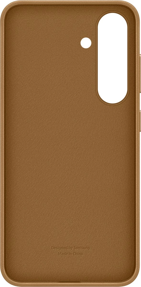 Ovitek za Samsung Galaxy S25 Kindsuit, umetno usnje, camel