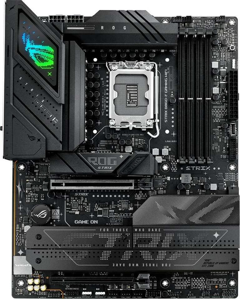 Matična plošča ROG STRIX B860-F GAMING WIFI ASUS, Socket LGA 1851, ATX, večbarvna