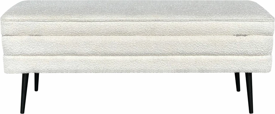 Tabure z shranjevalnim prostorom Slices, bel, 110x40x44