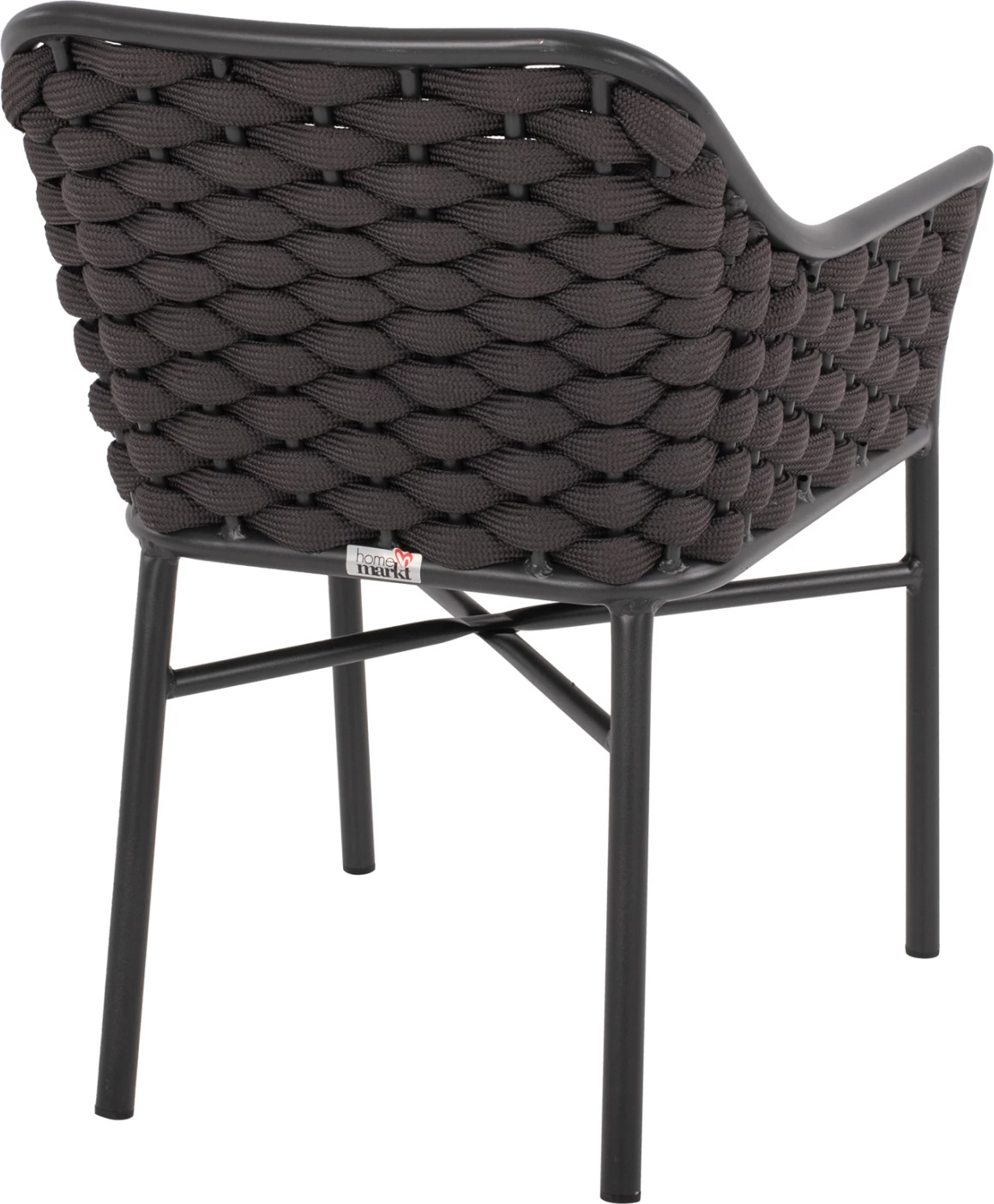 Aluminijasti naslanjač FH5858.01 z vrvjo - siva barva 56x58x76H cm