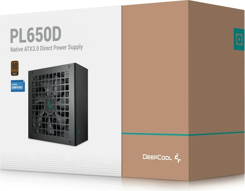 Napajalnik DeepCool PL650D, 650 W, ATX, črn