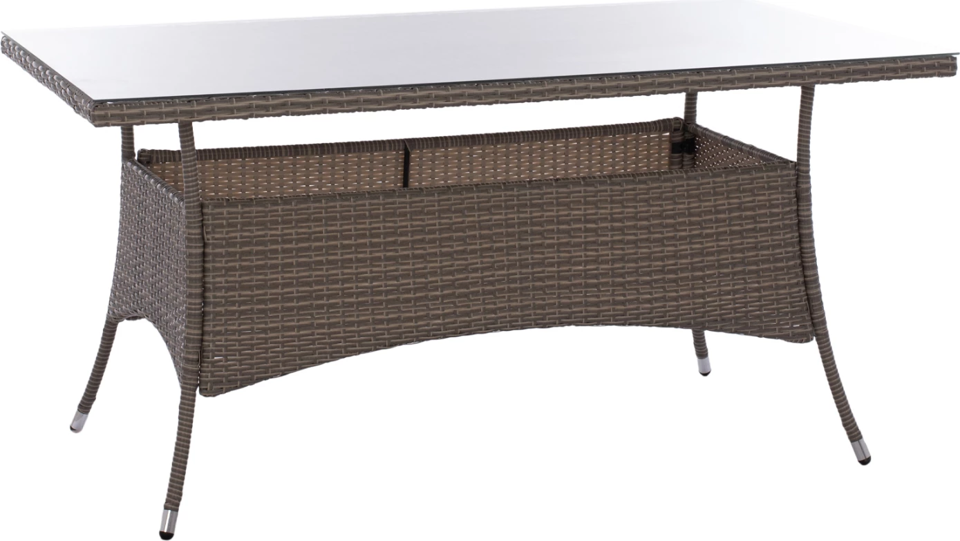 Kovinska miza Minsk rattan siva FH5507.01 150x90x75 cm