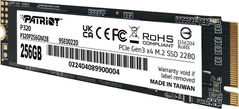 SSD 256 GB Patriot Viper P320 M.2 PCIe Gen3 x4 NVMe