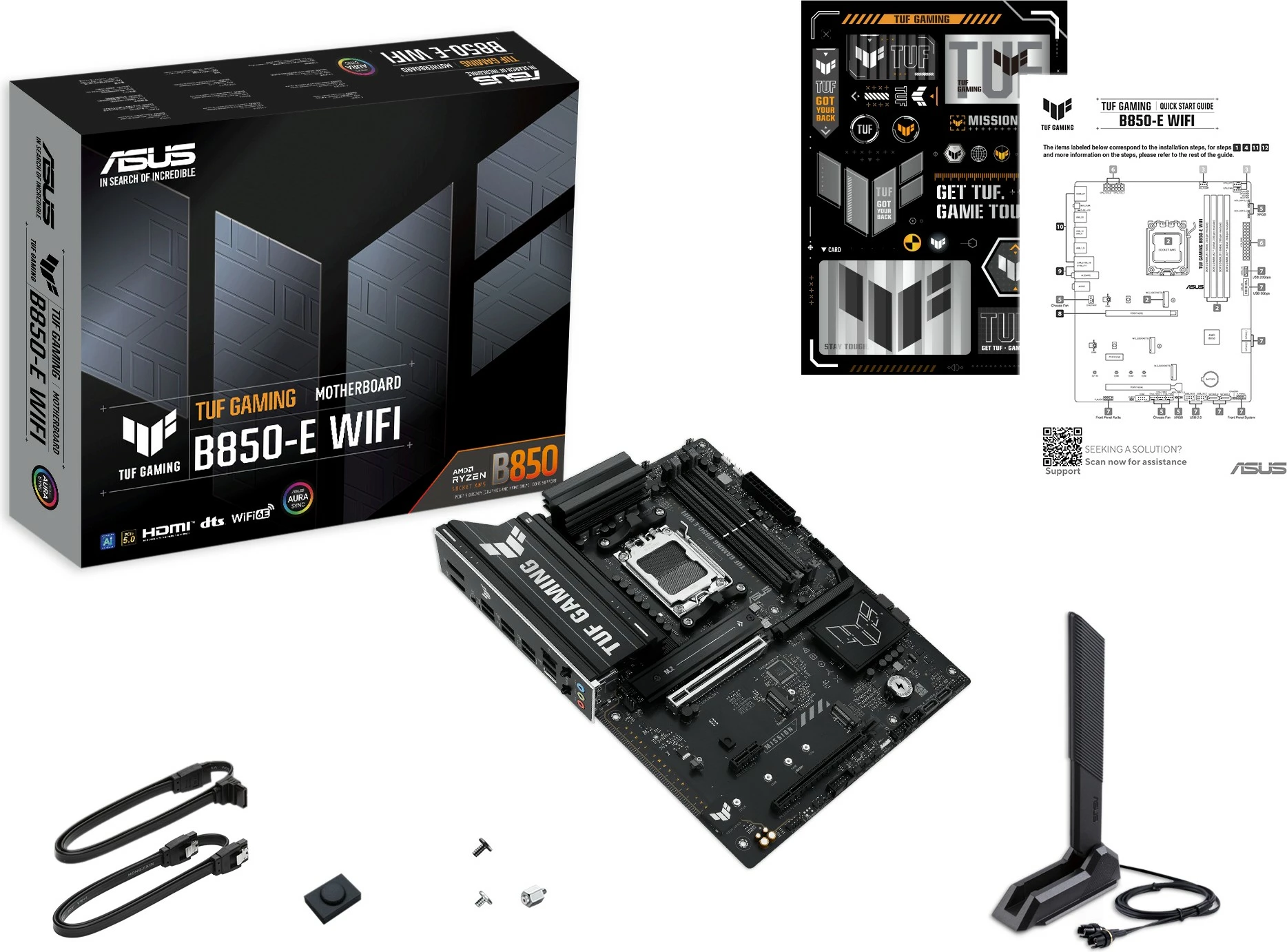 Matična plošča ASUS TUF GAMING B850-E WIFI, AMD Socket AM5, DDR5, ATX, črna