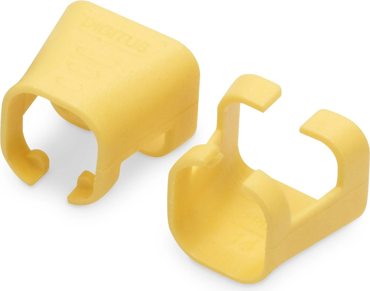 Klipi za kabel RJ45, 100 kosov, PVC, rumena — Digitus