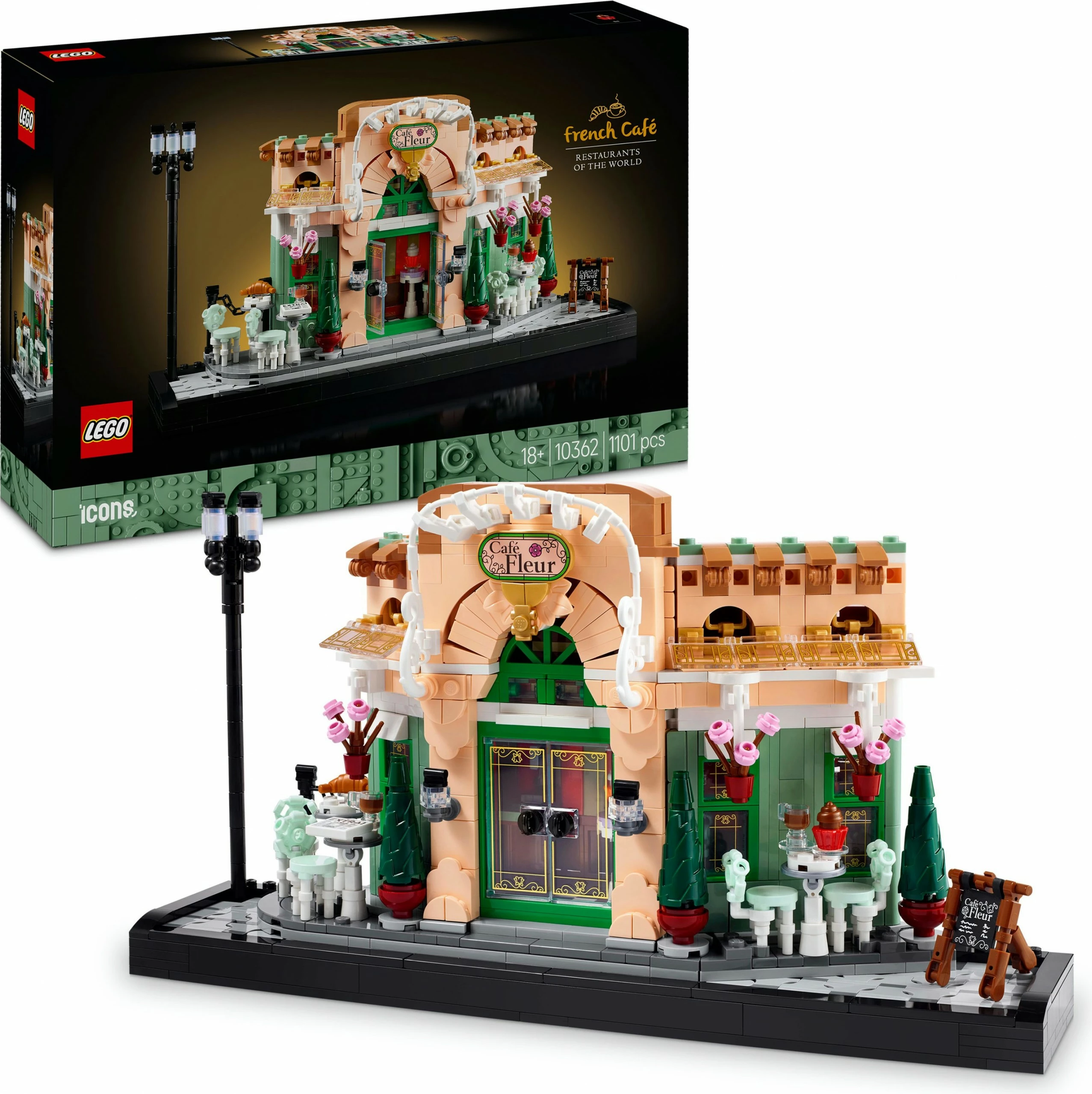 Model podrobne francoske kavarne LEGO French Café, 1101 kosov, plastika, večbarven