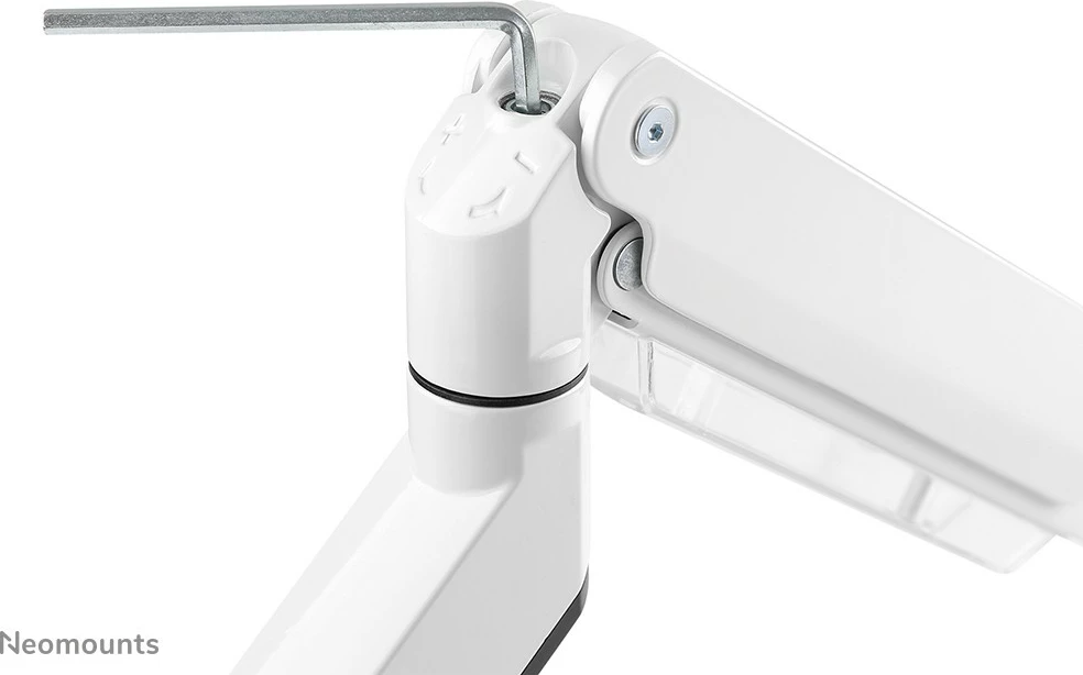 Krojni nosilec za monitor za mizo Neomounts NM-D775WHITEPLUS, objemka/oplevinka, 18 kg, 10"-49", 100 x 100 mm, bel