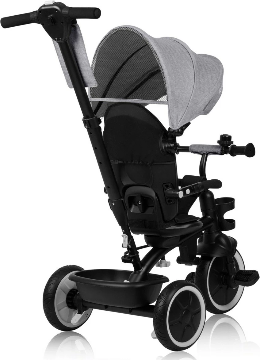 Tricikel za otroke, Lionelo Berry Grey Stone, siv